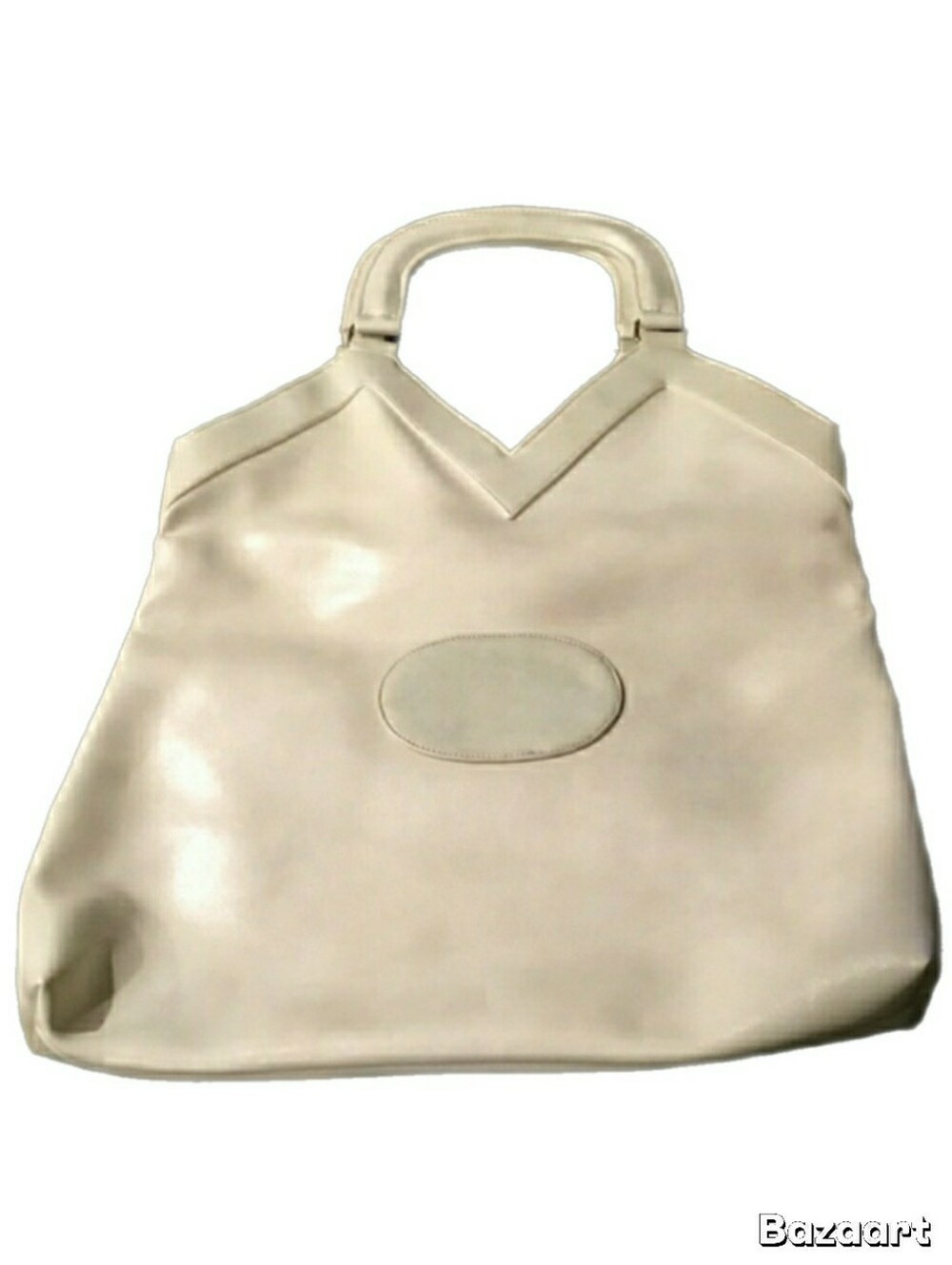 Vintage Naturalizer Cream Simulated Leather White Tote Bag